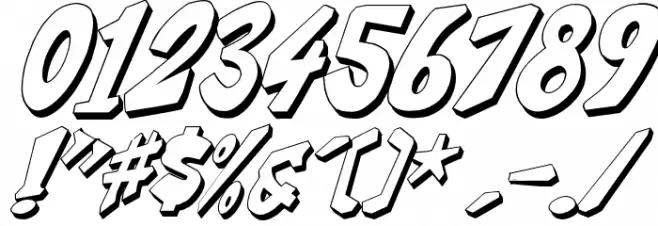 THWACK!!!2 Font OTHER CHARS