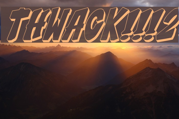 THWACK!!!2 Font examples