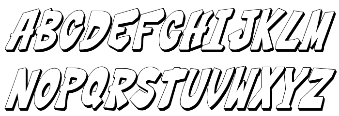 THWACK!!!2 Font LOWERCASE