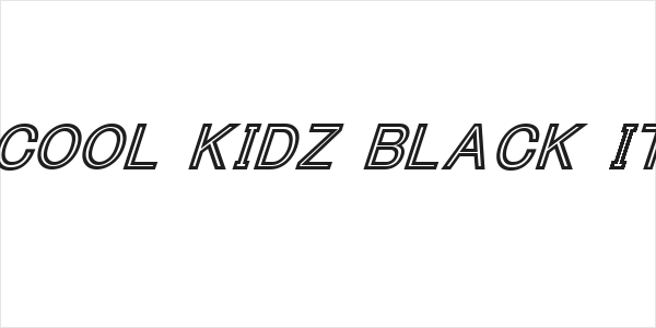 Tha Cool Kidz Black Italic Logo