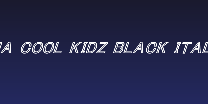 Tha Cool Kidz Black Italic Social Header