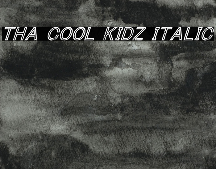 Tha Cool Kidz Italic Font examples