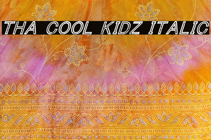 Tha Cool Kidz Italic Font examples