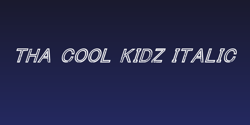 Tha Cool Kidz Italic Social Header