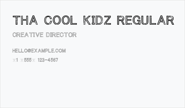 Tha Cool Kidz Regular Business Card