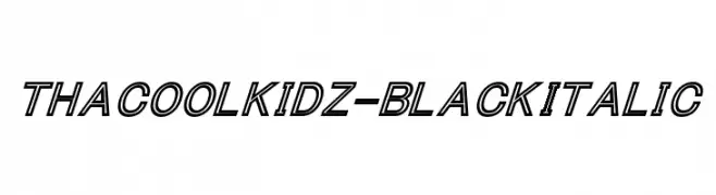 ThaCoolKidz-BlackItalic  font caratteri gratis