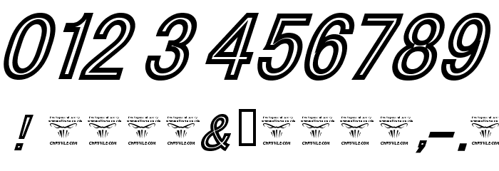 ThaCoolKidz-BlackItalic Font OTHER CHARS