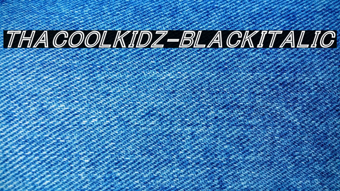 ThaCoolKidz-BlackItalic Font examples