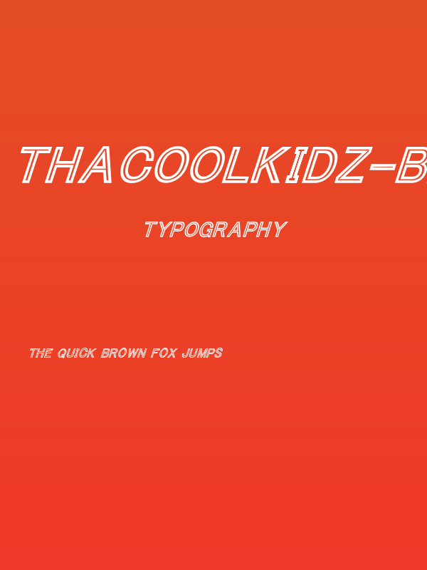 ThaCoolKidz-BlackItalic Poster
