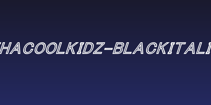 ThaCoolKidz-BlackItalic Social Header