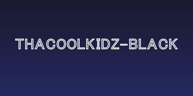 ThaCoolKidz-Black Social Header