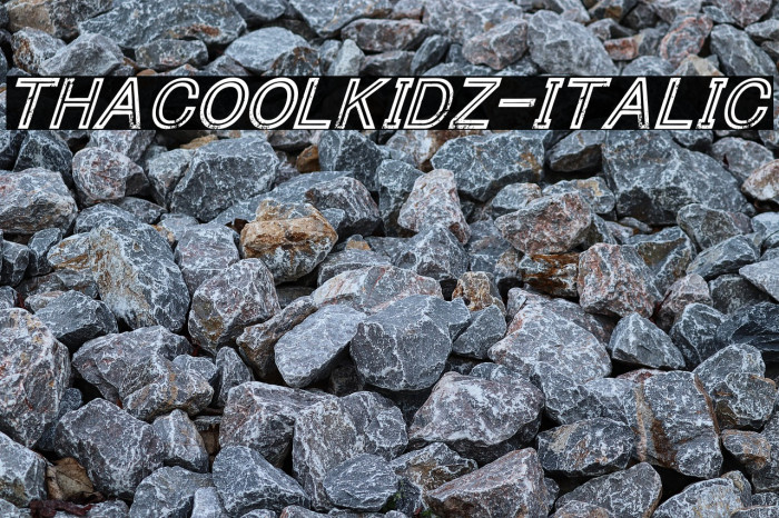 ThaCoolKidz-Italic Font examples