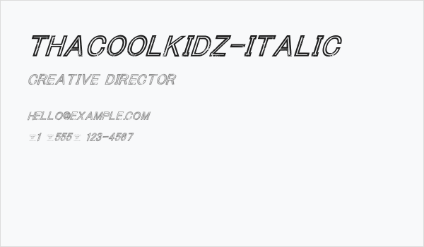 ThaCoolKidz-Italic Business Card