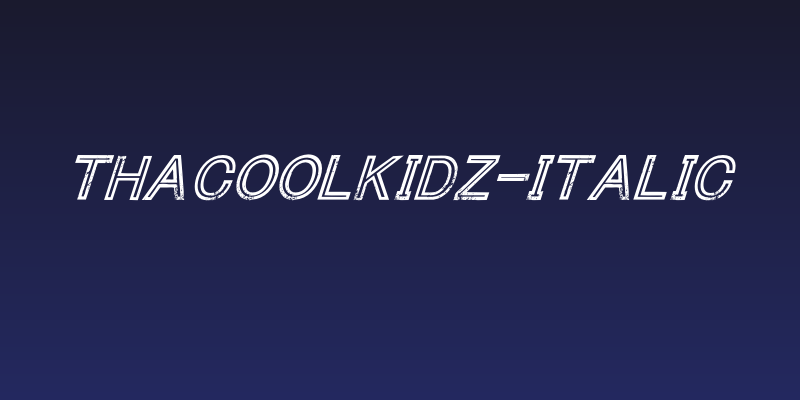 ThaCoolKidz-Italic Social Header