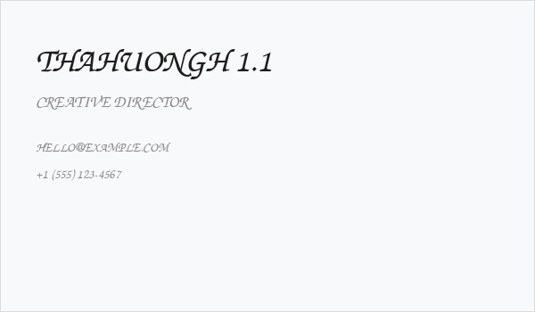 ThaHuongH 1.1 Business Card