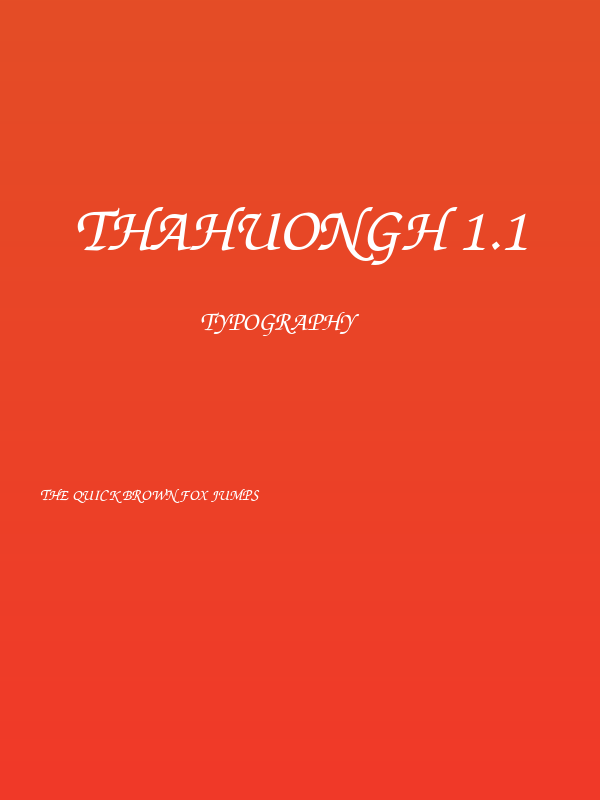 ThaHuongH 1.1 Poster