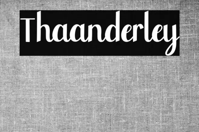 Thaanderley Font examples