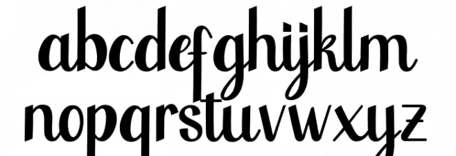 Thaanderley 字体 小写