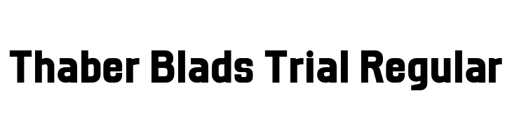 Thaber Blads Trial Regular  font caratteri gratis