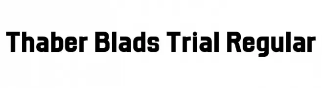 Thaber Blads Trial Regular Font