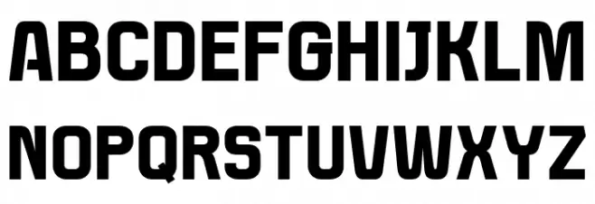 Thaber Blads Trial Regular Caratteri MAIUSCOLE