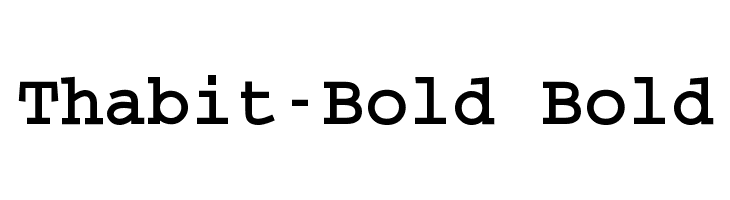 Thabit-Bold Bold Font