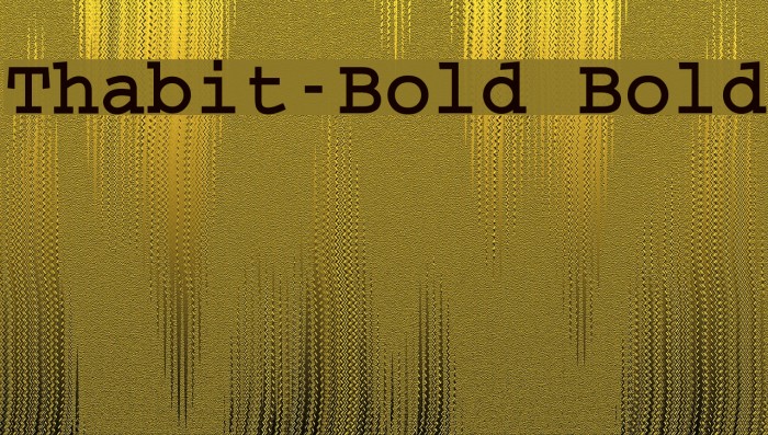 Thabit-Bold Bold Font examples