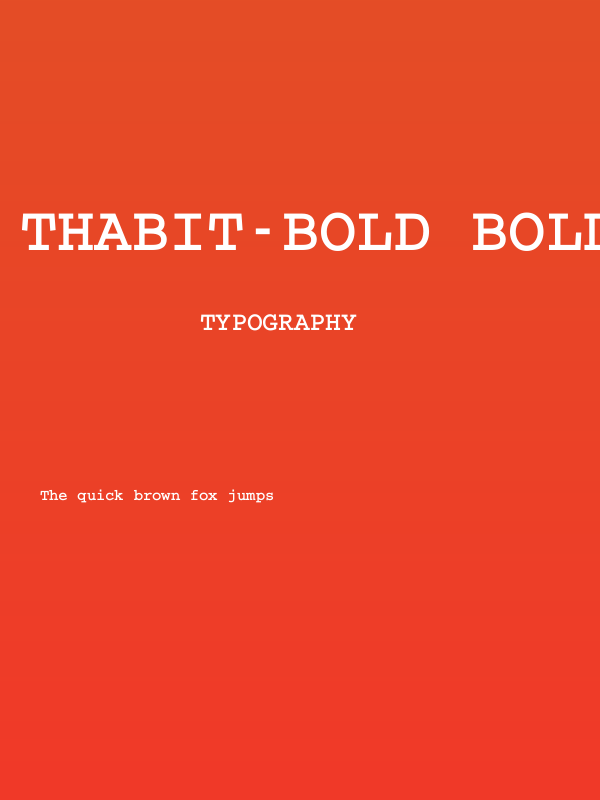 Thabit-Bold Bold Poster