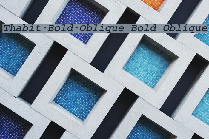 Thabit-Bold-Oblique Bold Oblique Font examples