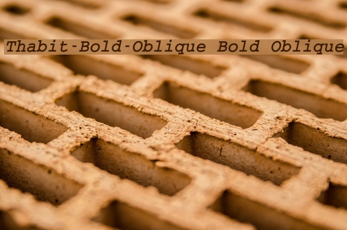 Thabit-Bold-Oblique Bold Oblique Font examples