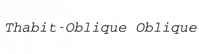 Thabit-Oblique Oblique  Fuentes Gratis Descargar
