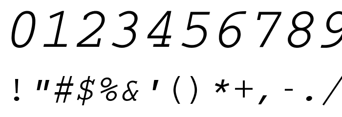 Thabit-Oblique Oblique Font OTHER CHARS