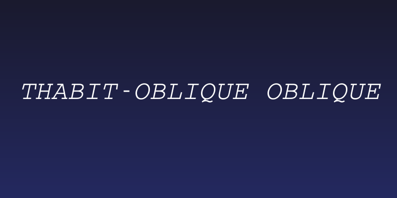 Thabit-Oblique Oblique Social Header