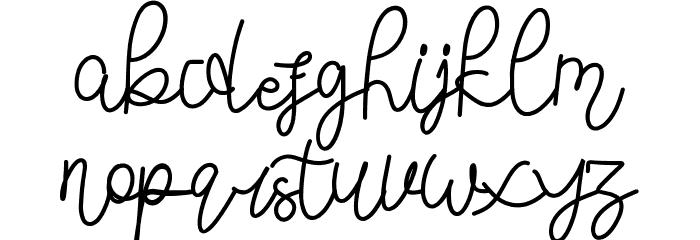 Thahiyat Demo Font LOWERCASE