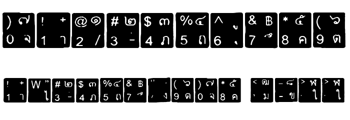 Thai Keyboard Font OTHER CHARS