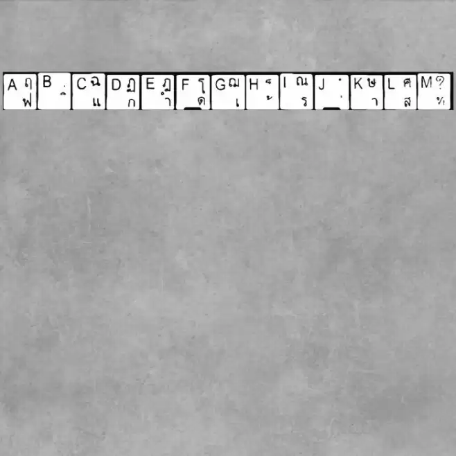 Thai Keyboard フォント examples