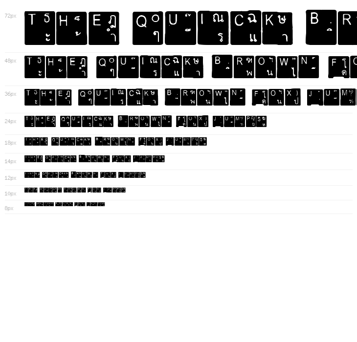 Thai Keyboard Waterfall