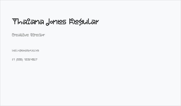 Thaiana Jones Regular Business Card