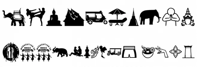 Thailand Icons Font OTHER CHARS