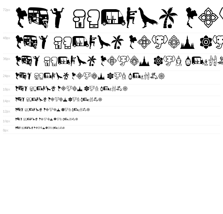 Thailand Icons Waterfall