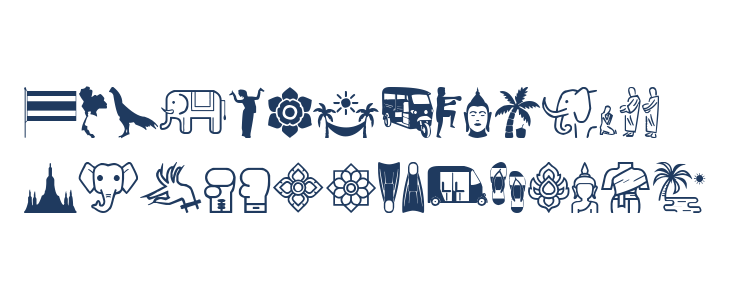 Thailand Icons Lowercase