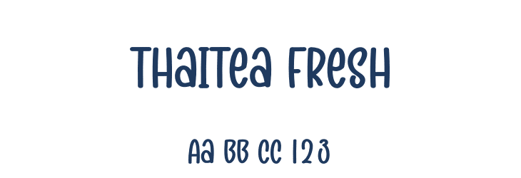 Thaitea Fresh Font Preview