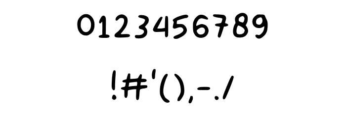 Thaitea Regular Font OTHER CHARS