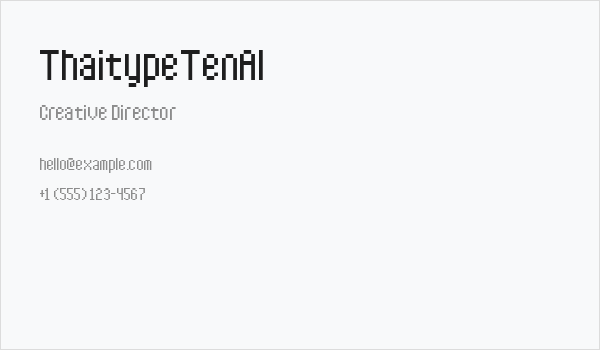 ThaitypeTenAl Business Card