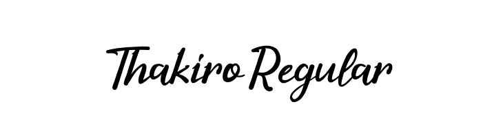Thakiro Regular  フリーフォントのダウンロード