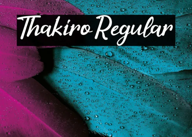 Thakiro Regular Example 1