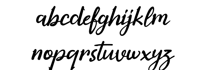 Thakiro Regular Font LOWERCASE