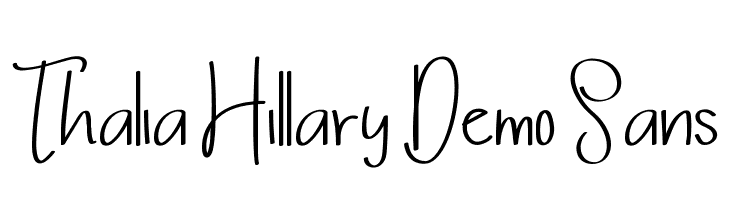 Thalia Hillary Demo Sans  नि: शुल्क फ़ॉन्ट्स डाउनलोड