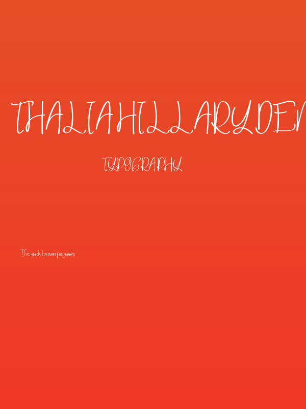 Thalia Hillary Demo Sans Poster