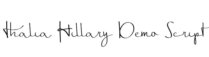 Thalia Hillary Demo Script  フリーフォントのダウンロード